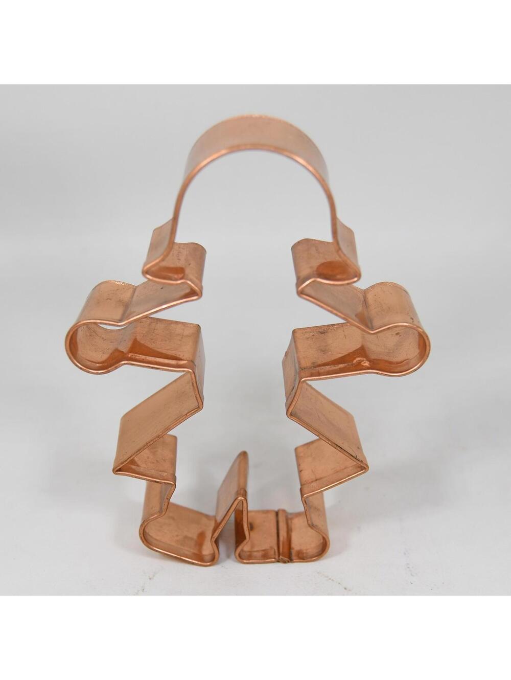 Old River Road Copper Cookie Cutter Gingerbread Girl Dress Pigtails Large 5"